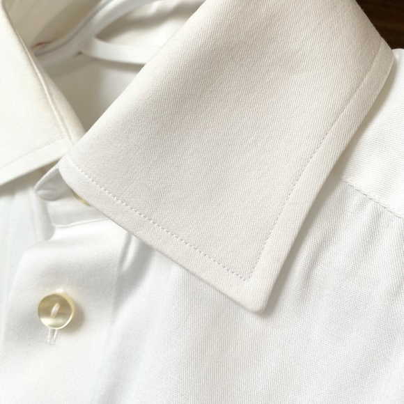 ETON Contemporary Fit Mens Long Sleeve Dress Shirt, French Cuffs Size 15 White - Picture 1 of 4